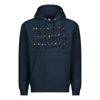 Navy Stranger Lights Alphabet Premium Hoodie - artisFamous