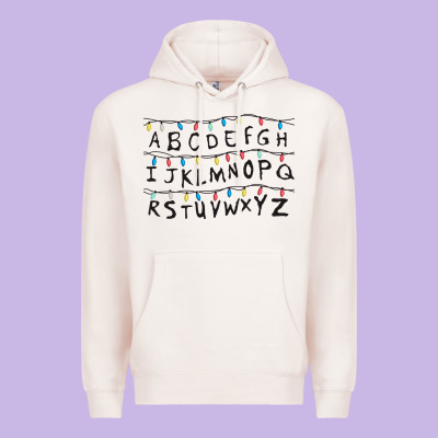 Stranger Lights Alphabet Premium Hoodie Designed By Artisfamous
