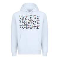 White Stranger Lights Alphabet Premium Hoodie - artisFamous