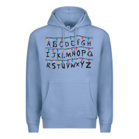 Colony Blue Stranger Lights Alphabet Premium Hoodie - artisFamous