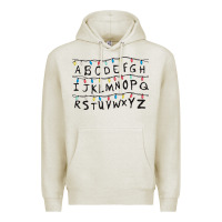 Oatmeal Heather Stranger Lights Alphabet Premium Hoodie - artisFamous