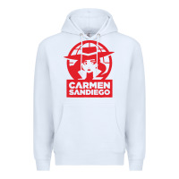 White carmen sandiego Premium Hoodie - artisFamous