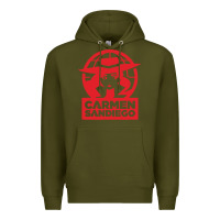 Army Green carmen sandiego Premium Hoodie - artisFamous