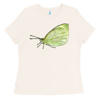 Bone Cabbage White Butterfly Ladies Tee - LillyAllenDesigns