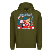 Army Green reel big fish candy coated fury Premium Hoodie - artisFamous