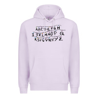 Lilac stranger alphabets funny Premium Hoodie - artisFamous