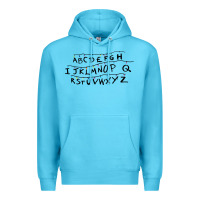 Ocean Blue stranger alphabets funny Premium Hoodie - artisFamous