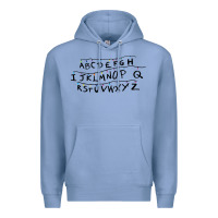 Colony Blue stranger alphabets funny Premium Hoodie - artisFamous