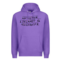 Purple stranger alphabets funny Premium Hoodie - artisFamous