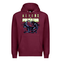 Burgundy Predator Alien Premium Hoodie - artisFamous