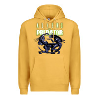 Mustard Predator Alien Premium Hoodie - artisFamous