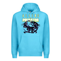 Ocean Blue Predator Alien Premium Hoodie - artisFamous