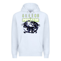 White Predator Alien Premium Hoodie - artisFamous
