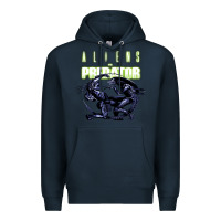 Navy Predator Alien Premium Hoodie - artisFamous