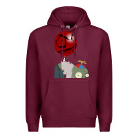 Burgundy Plants vs. Zombies Premium Hoodie - artisFamous