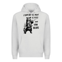 Dove Grey bear arms 2nd amendment funny hunting Premium Hoodie - artisFamous