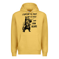 Antique Gold bear arms 2nd amendment funny hunting Premium Hoodie - artisFamous