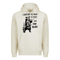 Oatmeal Heather bear arms 2nd amendment funny hunting Premium Hoodie - artisFamous