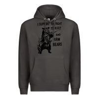 Smoke bear arms 2nd amendment funny hunting Premium Hoodie - artisFamous