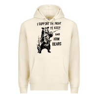 Tofu bear arms 2nd amendment funny hunting Premium Hoodie - artisFamous