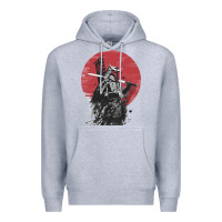 Heather Grey Soul of Samurai Premium Hoodie - artisFamous