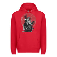 Red Soul of Samurai Premium Hoodie - artisFamous