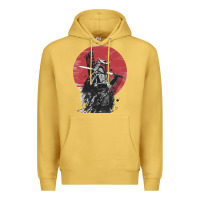 Antique Gold Soul of Samurai Premium Hoodie - artisFamous