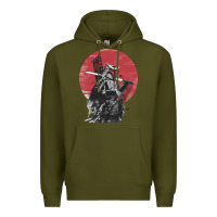 Army Green Soul of Samurai Premium Hoodie - artisFamous