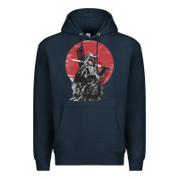 Navy Soul of Samurai Premium Hoodie - artisFamous
