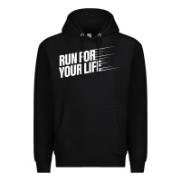 Black run for your life Premium Hoodie - artisFamous