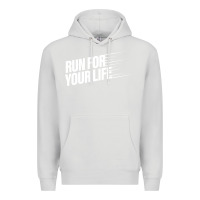Dove Grey run for your life Premium Hoodie - artisFamous