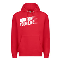Red run for your life Premium Hoodie - artisFamous