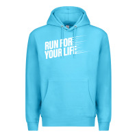 Ocean Blue run for your life Premium Hoodie - artisFamous