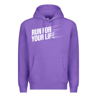 Purple run for your life Premium Hoodie - artisFamous