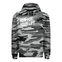 Slate Camo run for your life Premium Hoodie - artisFamous