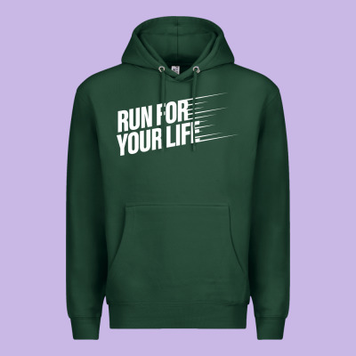 Run For Your Life Premium Hoodie Designed By Artisfamous