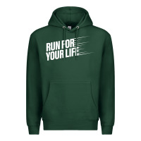 Sports Green run for your life Premium Hoodie - artisFamous