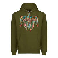 Army Green wild soul thunderbird Premium Hoodie - BarkalooDesign