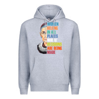 Heather Grey women belong in all places r.u.th bader gins.burg r.b.g t shirt Premium Hoodie - artisFamous