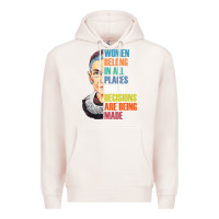 Pale Pink women belong in all places r.u.th bader gins.burg r.b.g t shirt Premium Hoodie - artisFamous