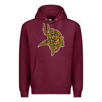 Burgundy Viking Style Premium Hoodie - artisFamous