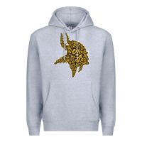 Heather Grey Viking Style Premium Hoodie - artisFamous