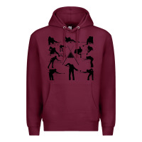 Burgundy billiards Premium Hoodie - artisFamous