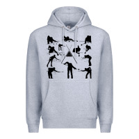 Heather Grey billiards Premium Hoodie - artisFamous