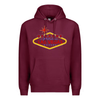 Burgundy Welcome to Fabulous Las Vegas Nevada Premium Hoodie - artisFamous