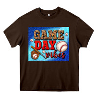 Chocolate Brown game day vibes mouse pad Heavy Core Tee - BundleAndBundleShop