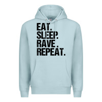 Blue Mist eat sleep rave repeat Premium Hoodie - artisFamous