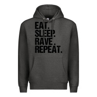 Charcoal Heather eat sleep rave repeat Premium Hoodie - artisFamous