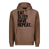 Chestnut eat sleep rave repeat Premium Hoodie - artisFamous