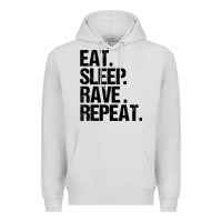 Dove Grey eat sleep rave repeat Premium Hoodie - artisFamous